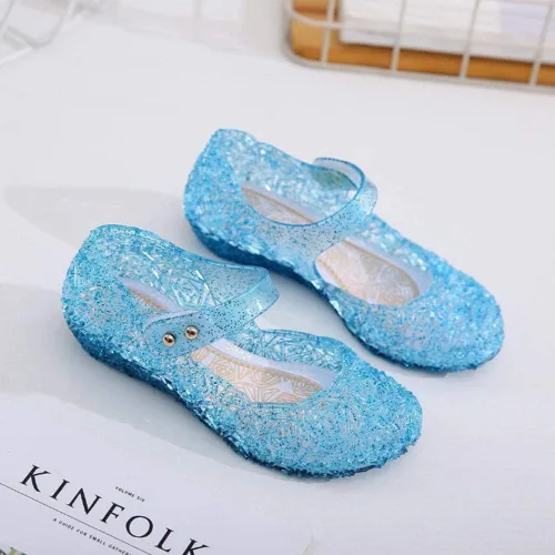 Miniatura 4 de Amtidy - Zapatos bajos tipo princesa inspirados en disfraces de Frozen, Elsa y reina de nieve, para niñas, sandalias para cumpleaños