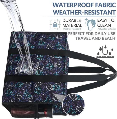 Miniatura 4 de ABAMERICA Bolsas de enfermería para trabajo, bolsa de enfermería, múltiples bolsillos, impermeable, organizadora, con cremallera, bolsa clínica