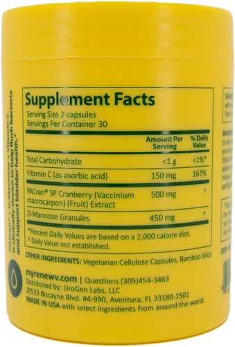 Miniatura 8 de UTI Buster - Suplemento para la salud del tracto urinario con arándano, D-manosa y vitamina C, apoya la salud de la vejiga y el apoyo urinario