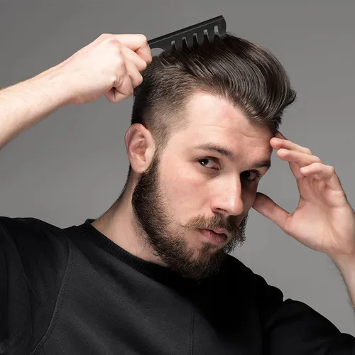 Miniatura 3 de Finduat 4 peines de dientes anchos, peines de dientes grandes para cabello rizado, húmedo y ondulado, grueso, pelucas de peluquería, para mujeres