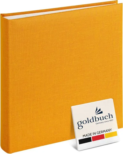 Goldbuch Álbum de fotos, Summertime, 9.8x9.8 in, 60 Páginas con glassine, Amarillo, 9.8x9.8 in
