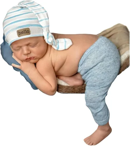 Miniatura 25 de Moda recién nacido niños niñas bebé sesión de fotos accesorios trajes ganchillo ropa sombrero de cola larga pantalones accesorios de fotografía