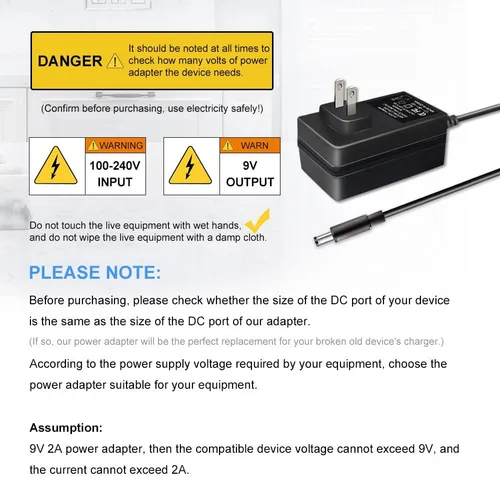 Miniatura 7 de Cable de cargador adaptador de corriente alterna de 9 V y 2 A CC para LeapPad 2, LeapPad 1 tabletas, LeapsterGS Explorer, Leapster Explorer