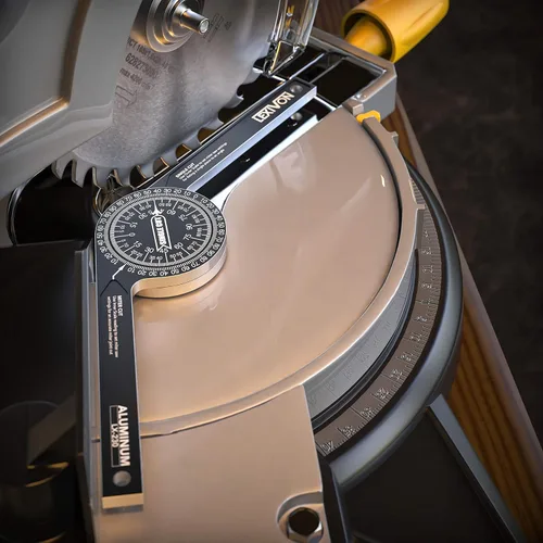 Miniatura 7 de LEXIVON Transportador de sierra ingletadora de aluminio Buscador de ángulos a prueba de óxido de 7 pulgadas con escalas grabadas con láser