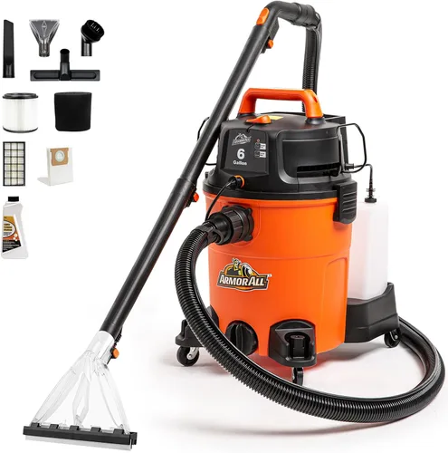 Armor All 6 galones* 5.5 HP máximo† 3 en 1 Aspiradora húmeda/seca/tapicería de champú – VK609PFR 0901