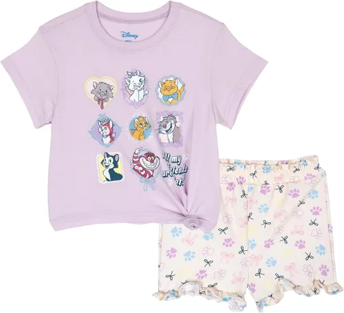 Miniatura 14 de Disney Conjunto de camiseta y pantalones cortos de felpa francesa, tallas de bebé a niño grande (12 meses - 14-16)