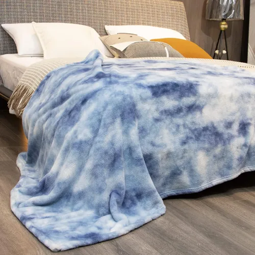 Miniatura 25 de Manta Suave Mantas Ligeras de Forro Polar Manta de Sofá Grande para Cama Queen Manta de teñido anudado