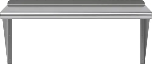 Miniatura 4 de AmGood Estante de pared de acero inoxidable de 30 pulgadas de largo x 18 pulgadas de profundidad Certificado NSF Estantería de metal