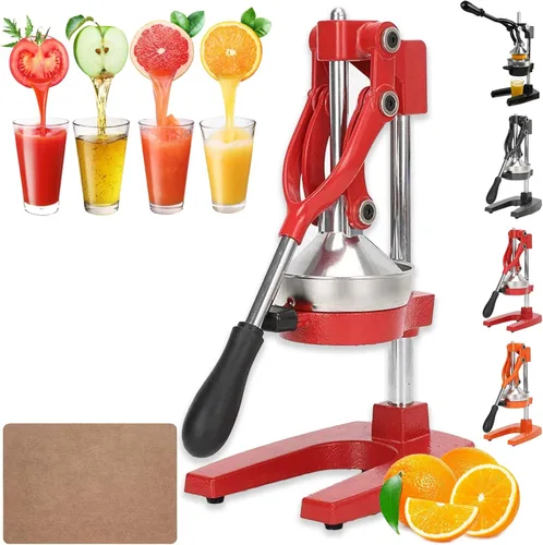 Miniatura 10 de Exprimidor manual de hierro fundido, máquina de prensa manual de exprimidor de cítricos, exprimidor de naranja limón de acero inoxidable resistente