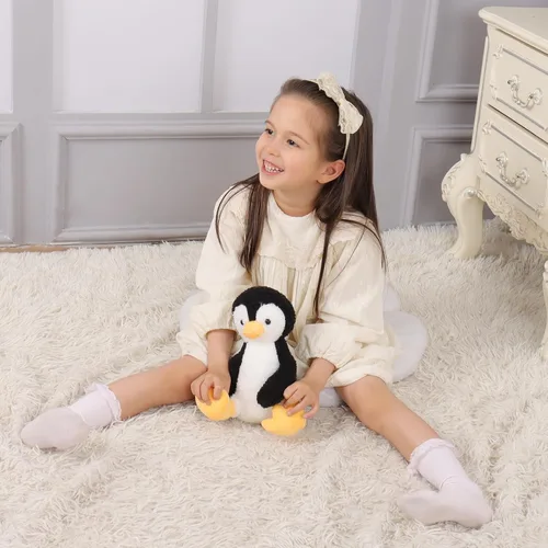 Miniatura 4 de Apricot Lamb Antarctic Toys Peluche de pingüino de terciopelo suave, perfecto para niños (pingüino de terciopelo, 8.5 pulgadas)