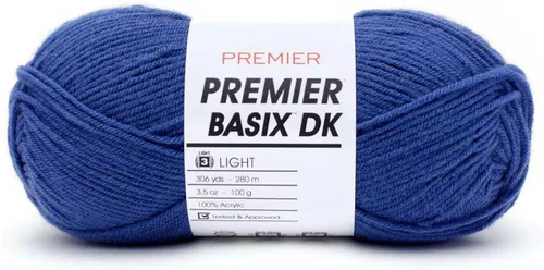 Miniatura 28 de Premier Yarns Basix Hilo DK, hecho de acrílico, hilo ideal para ganchillo y tejido, lavable a máquina, rosa camafeo, 3.5 onzas, 306 yardas Rosa Cameo