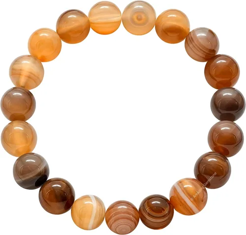Miniatura 72 de Amazing Gemstone Pulsera de cristal para mujeres y hombres, pulsera de cristal curativo de protección, pulsera elástica con cuentas de piedras