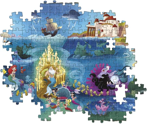 Miniatura 4 de Clementoni 39664 Disney Maps Little Mermaid Pieces, hecho en Italia, rompecabezas para adultos, multicolor, mediano, 1000 piezas