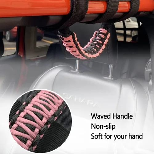 Miniatura 5 de Accesorios para Jeep Wrangler, barra antivuelco, mango de agarre con moldura para manija compatible con Jeep Wrangler YJ TJ JK JKU JL JLU 1955-2023