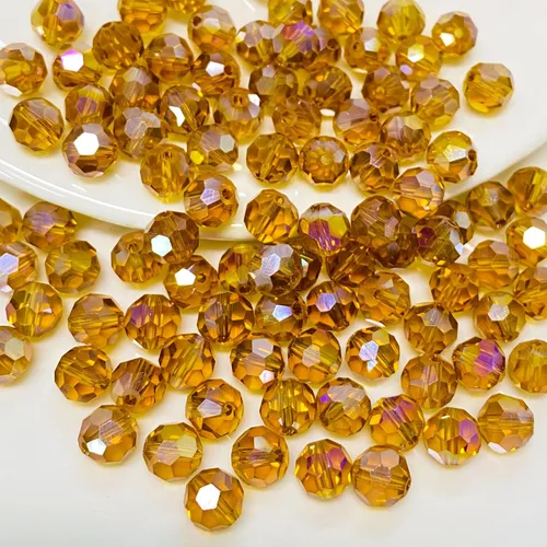 Miniatura 8 de 400 cuentas redondas de cristal de 0.157 pulgadas (0.157 in), espaciador facetado, cuentas de color AB para hacer joyas, manualidades, collares
