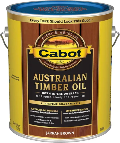 Miniatura 25 de Cabot Aceite de madera australiana para manchas y protector de madera, teca miel, 1 cuarto de galón