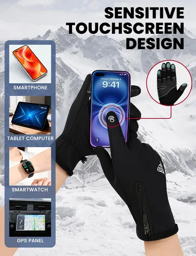 Miniatura 2 de AURUZA Guantes de ciclismo con cremallera
