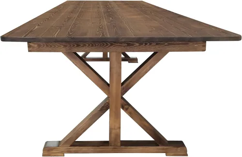 Miniatura 7 de Flash Furniture Hercules - Mesa de comedor plegable con patas en X, mesa rectangular de pino macizo de grado comercial para 10, 9 x 40 pulgadas
