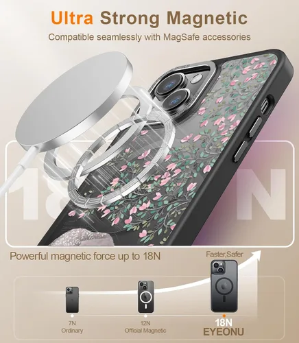 Miniatura 281 de Goodon para iPhone 15 Pro Max con protector de pantalla de privacidad, compatible con Magsafe, funda translúcida mate a prueba de golpes - Linda