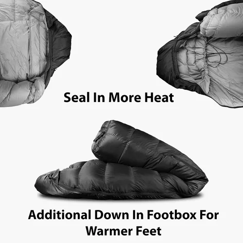 Miniatura 4 de Outdoor Vitals Summit - Saco de dormir de más de 800 libras de potencia de relleno ultraligero para mochilero, saco de dormir ligero para senderismo
