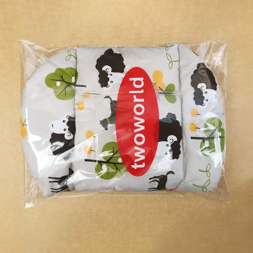 Miniatura 7 de Twoworld Cojín para silla alta, cojín grueso grande para silla alta de bebé, funda transpirable (oveja gris)