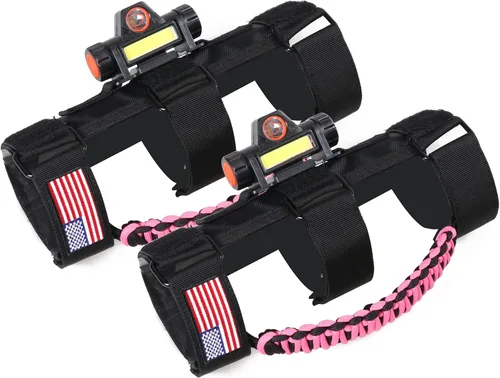 Miniatura 28 de Asas de agarre para barra estabilizadora con luz de techo para 1945-2025 Jeep Wrangler CJ YJ TJ JK JL Gladiator JT UTV Polaris RZR 2.0”-4.0” jaula 2