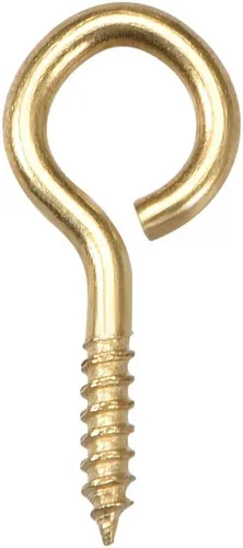 Miniatura 9 de uxcell Ganchos de ojo de tornillo pequeños de 0.59 pulgadas Tornillos autorroscantes Percha atornillada de acero al carbono Ganchos de anillo