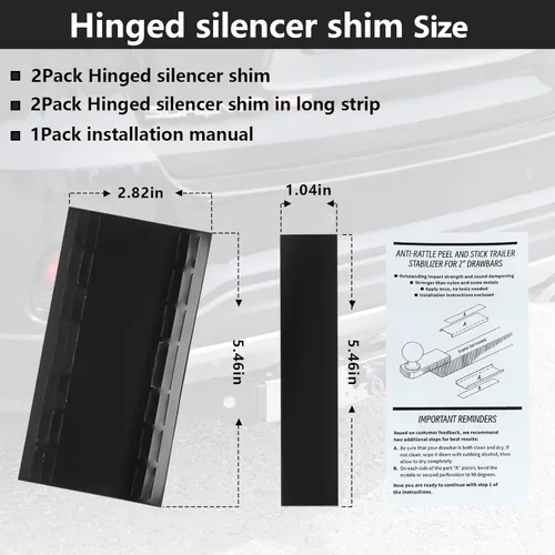 Miniatura 4 de Silenciador de Enganche de Remolque Antitraqueteo para Enganches de 2" - Elimina el Traqueteo del Enganche y Gemido del Receptor, Compatible