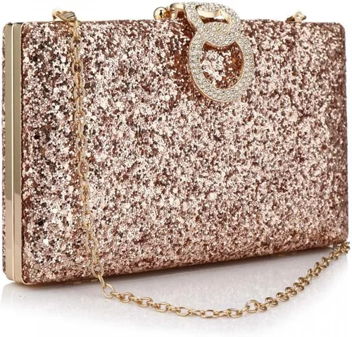 jessie Bolsos de mano para mujer, bolsa de noche de cristal brillante, bolso de graduación, bolsa de fiesta de boda