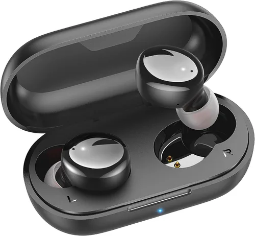Miniatura 9 de kurdene Auriculares inalámbricos Bluetooth de 5.3 pulgadas, auriculares ligeros, sonido de graves profundos, micrófonos integrados, auriculares