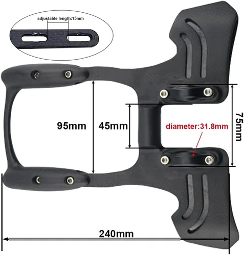 Miniatura 3 de Barras Aero de clip para bicicleta de carretera RXL SL Manillar ajustable TT Manillar de bicicleta Aero Barras TT Extensor de manillar