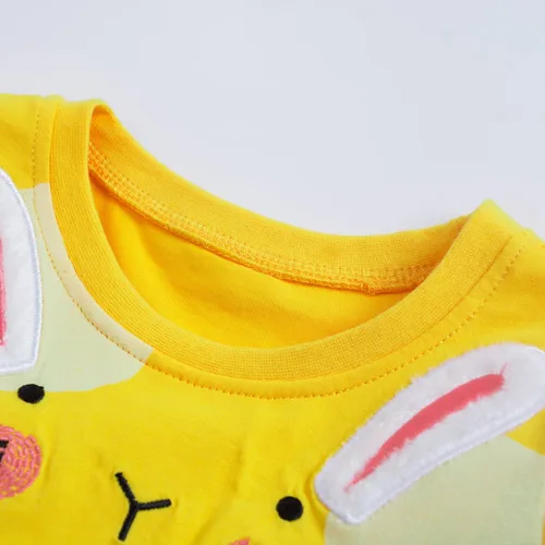 Miniatura 4 de HOMAGIC2WE Vestido para niñas pequeñas, de manga corta, casual, de algodón, básico, para jugar