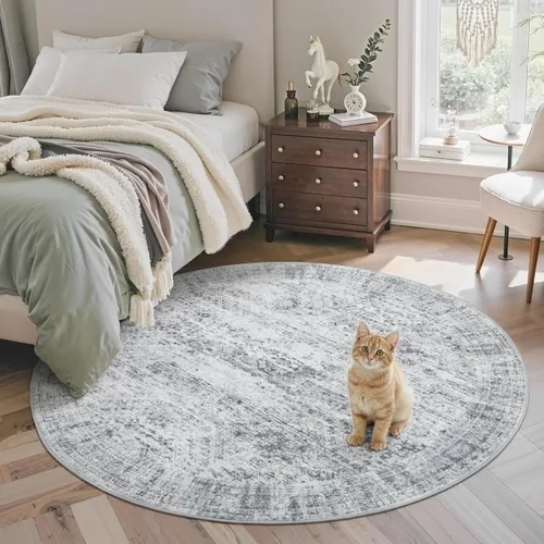 Miniatura 179 de Alfombra de pasillo Soalmost 2'6" x 10' lavable, alfombra antideslizante para cocina, baño, lavandería, alfombras vintage ultra delgadas para Beige
