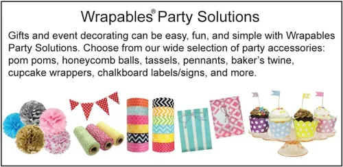 Miniatura 3 de Wrapables Juego de 5 pompones de tela de 8 pulgadas, decoración de fiesta para bodas, fiestas de cumpleaños, baby showers y decoración de guardería