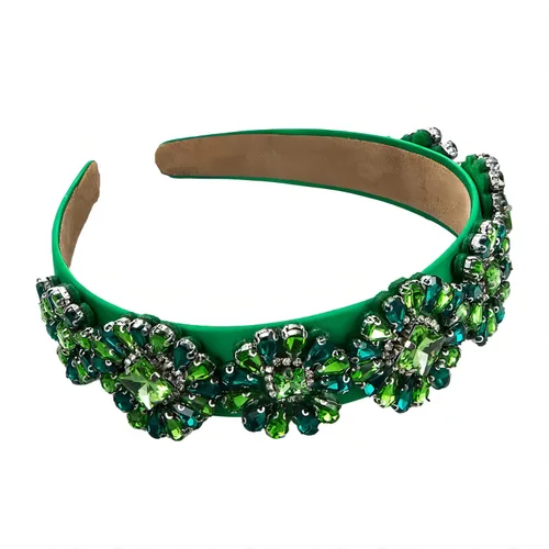 Miniatura 23 de Diadema de moda para mujer, hermosa diadema retro con diamantes de imitación de cristal, accesorios para mujeres y niñas (diadema 3)
