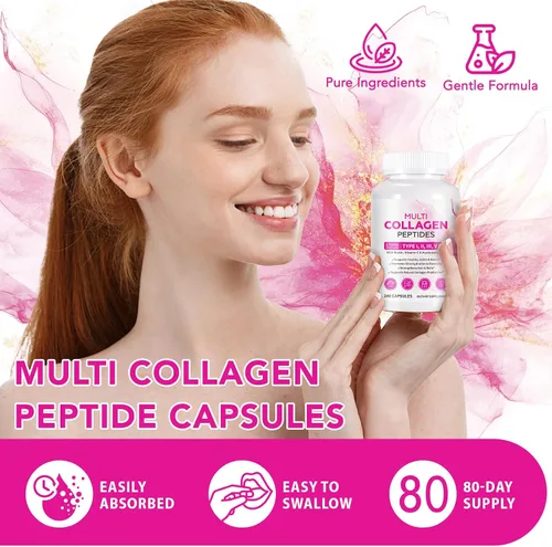Miniatura 10 de Cápsulas de colágeno con péptidos de colágeno hidrolizados multitipo, biotina, vitamina C y ácido hialurónico - Apoya la suavidad de la piel