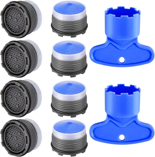 Miniatura 10 de BOETOADG 4 piezas de aireador de grifo M16.5, piezas de repuesto para grifo aireador de grifo enchufable para cocina, baño, fregadero aireador