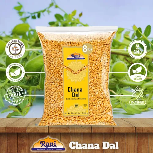 Miniatura 5 de Rani Chana Dal (garbanzos desi sin piel), lentejas indias, 128 onzas (8 libras) 8.0 lbs, a granel ~ todo natural, apto para gluten, sin OMG, vegano