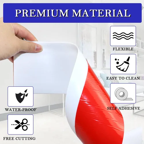 Miniatura 3 de LSGCQ Moldura flexible para zócalo de 4 pulgadas x 20 pies, base de pared de vinilo autoadhesivo para despegar y pegar, base de goma para moldura