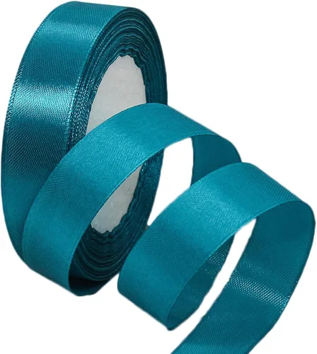 Miniatura 90 de Cinta azul de 1-1/2 pulgadas x 25 yardas, cinta de seda de satén azul real para envolver regalos, fabricación de lazos para el cabello, ramos