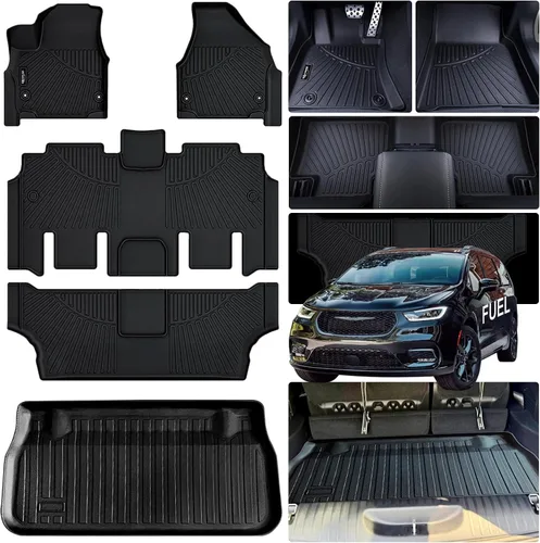 Miniatura 22 de Alfombrillas para Toyota Camry 2011-2017, primera y 2da fila, forro de carga TPE para todo tipo de clima, alfombrillas de coche para accesorios Camry