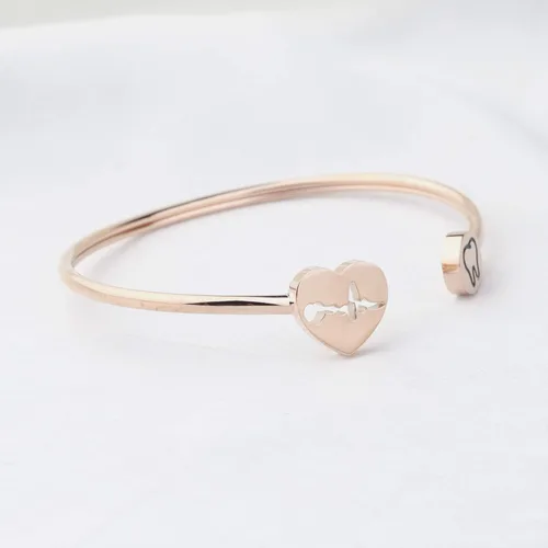 Miniatura 3 de WUSUANED Collar de dentista con latido de corazón, pulsera para higienista dental, regalo de joyería para asistente dental higienista dental