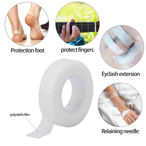 Miniatura 7 de 10 rollos de cinta médica de microporos de polietileno para extensiones individuales de pestañas, cinta debajo de los ojos para extensiones