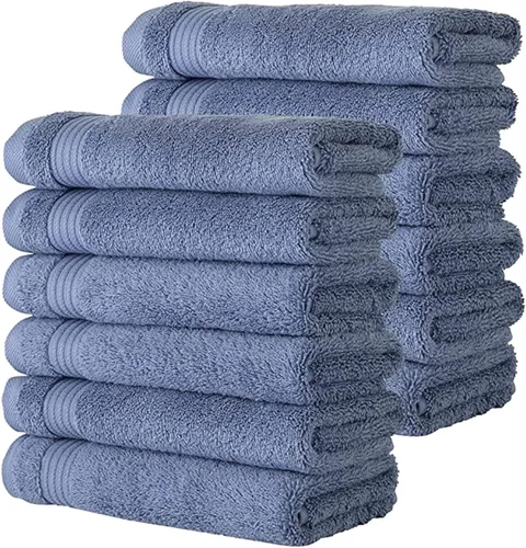 Miniatura 39 de Classic Turkish Towels CTT - Juego de 12 paños de primera calidad, 100% algodón turco, altamente absorbentes y de secado rápido, toallas faciales