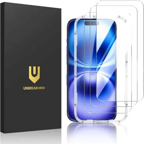 Miniatura 34 de UNBREAKcable Paquete de 3 protectores de pantalla para iPhone 17 Pro Max, vidrio templado doble inastillable [marco de fácil instalación]