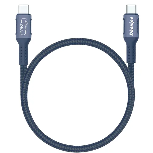 Miniatura 15 de Cable de alimentación USB 4 para Thunderbolt 4/3 240W/100W, 5K/4K/8K @60Hz para cable Thunderbolt 4, transferencia de datos de 3.0 ft/3 pies 40 Gbps