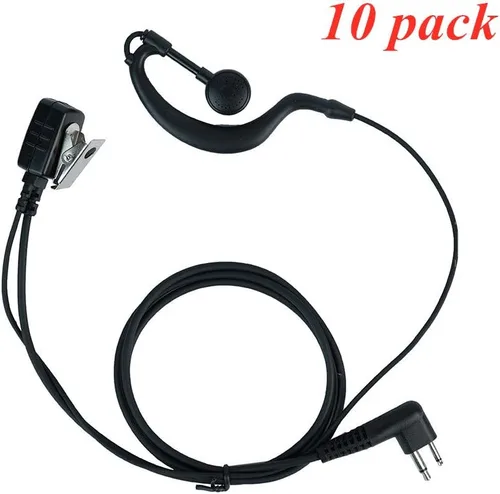 Miniatura 6 de Auriculares con forma de G de 2 pines con micrófono PTT para Motorola cls1110 cp200 cls1410 cp185 cp200d rdm2070d walkie talkie radio de 2 vías