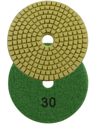 Miniatura 15 de Almohadillas húmedas de pulido de diamante de 4 pulgadas para lijar piedra mármol granito encimera 7 piezas conjunto de grano mixto 50-3000