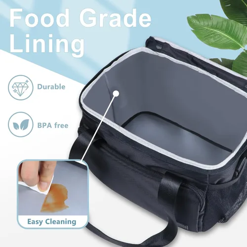 Miniatura 3 de Gloppie Bolsas de almuerzo para adultos, bolsa de almuerzo para hombres, lonchera para mujeres, lonchera para el trabajo, almuerzo, bolsa