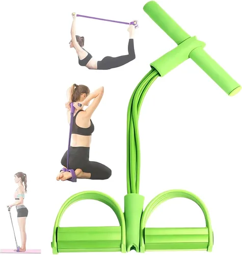 Miniatura 12 de 21 Bandas de Resistencia para Fitness - 4 Tubo Pedal Tirador de Tobillo - 2023 Nuevo Juego de Bandas Elásticas para Sentadillas y Estiramiento